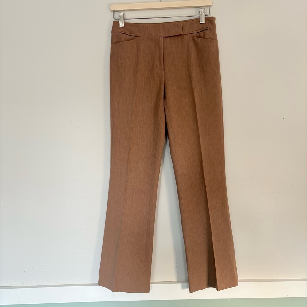 White House Black Market The slim Flare trouser pantss camel 0